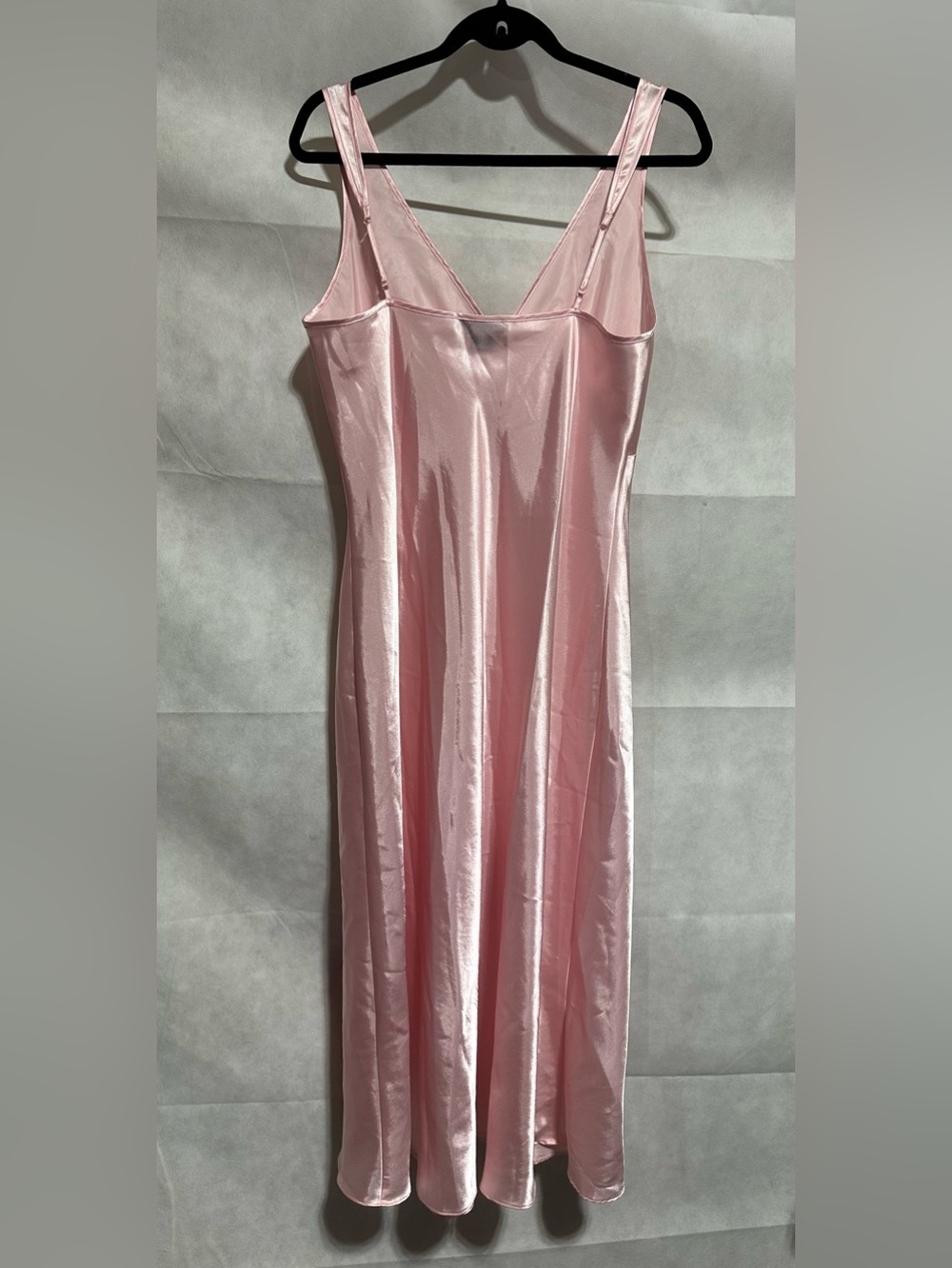 VTG 90s Jones New York Pink Slip Dress Size L Fairy Cottage Floral Whimsi Maxi - Picture 2 of 4